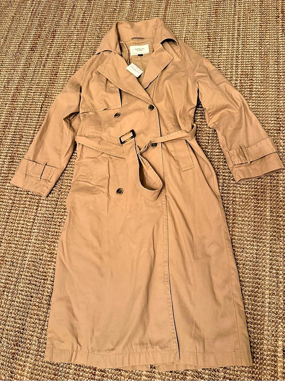 American Eagle Women's Trench Coat in Brown Size Medium NWT